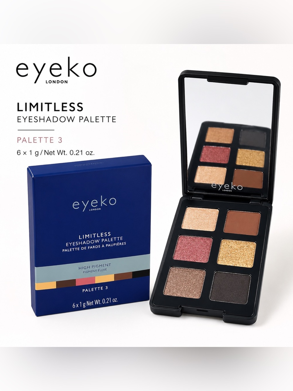 NEW/NIB Eyeko London Limitless Eyeshadow Palette 3